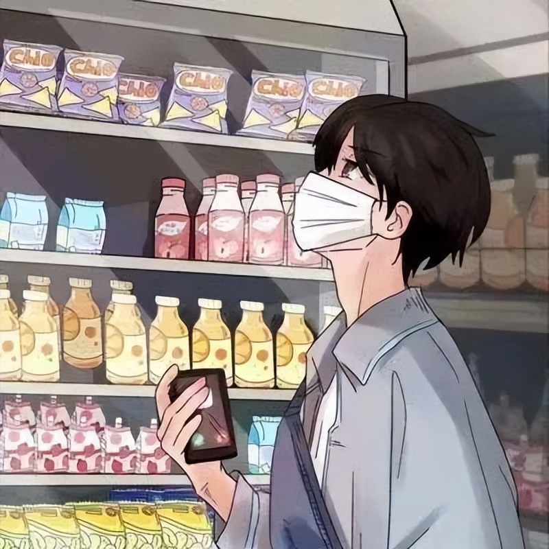 戴口罩情侣图片头像一对,戴帽子和口罩情侣头像黑白动漫