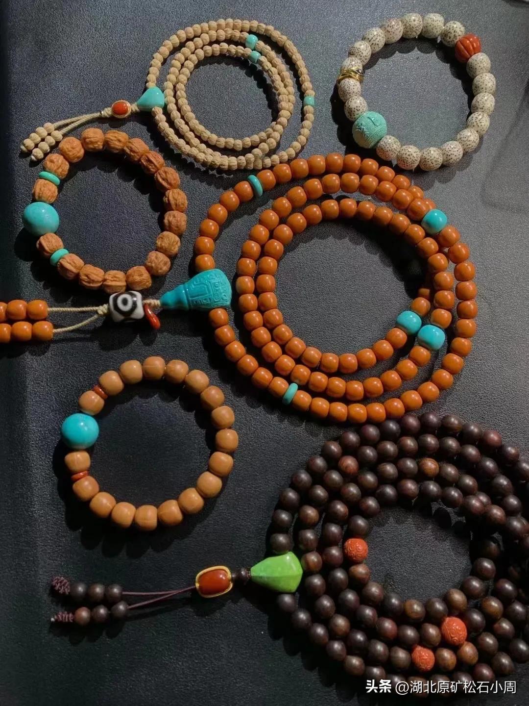 核桃串珠搭配示意图,核桃串珠搭配