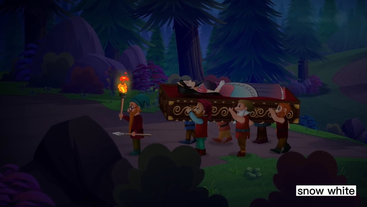 白雪公主中英绘本,格林童话故事绘本白雪公主