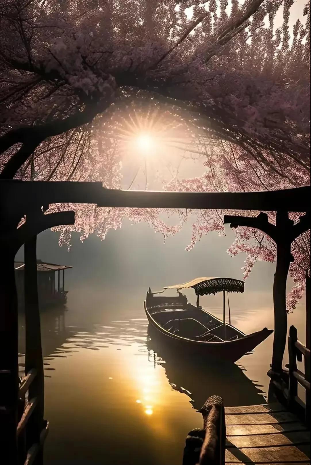 展现了江南水乡绝美意境的诗词,烟雨如江南山水如墨染歌词