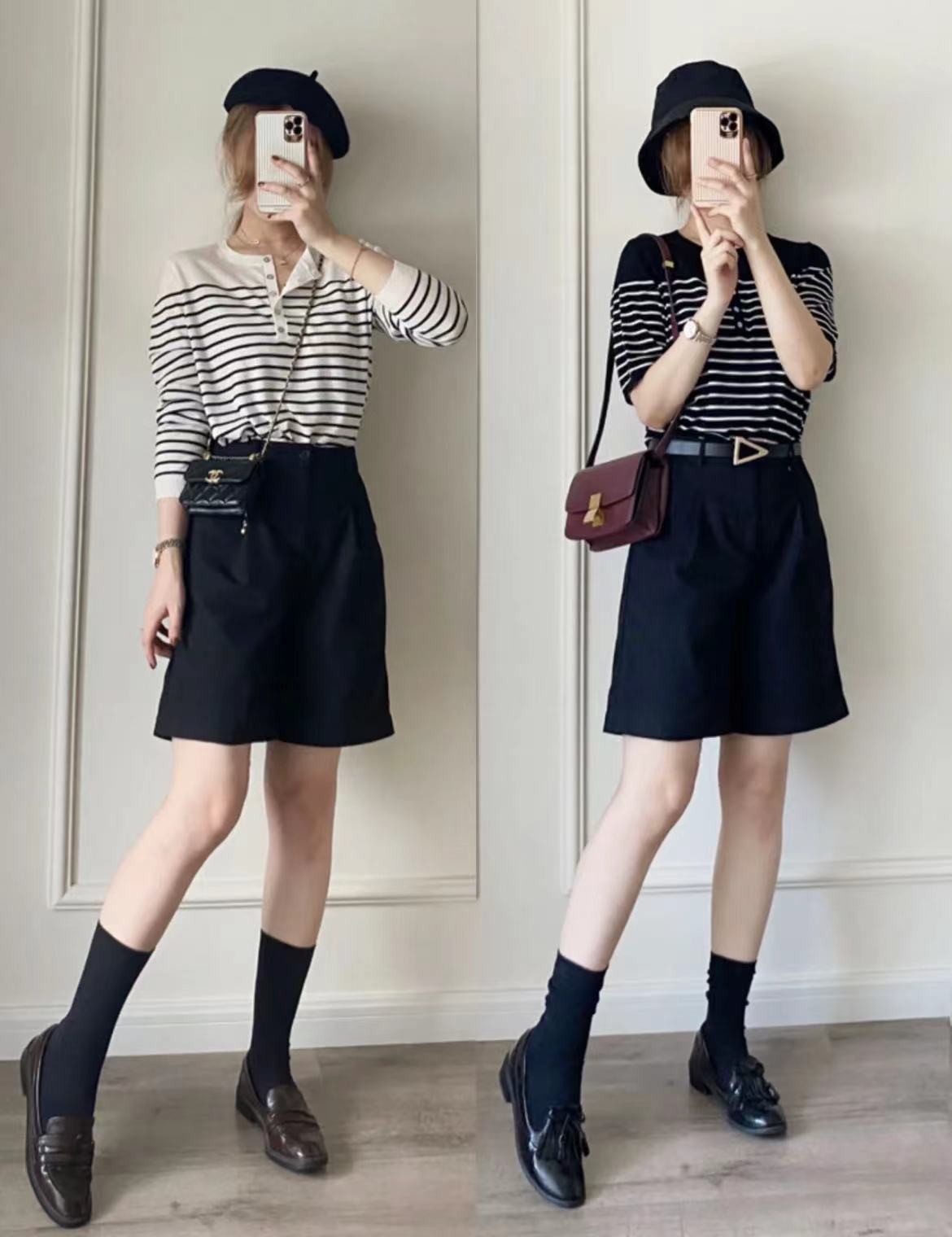 黑色短裤穿什么不露腿又好看,好看又百搭的黑色短裤