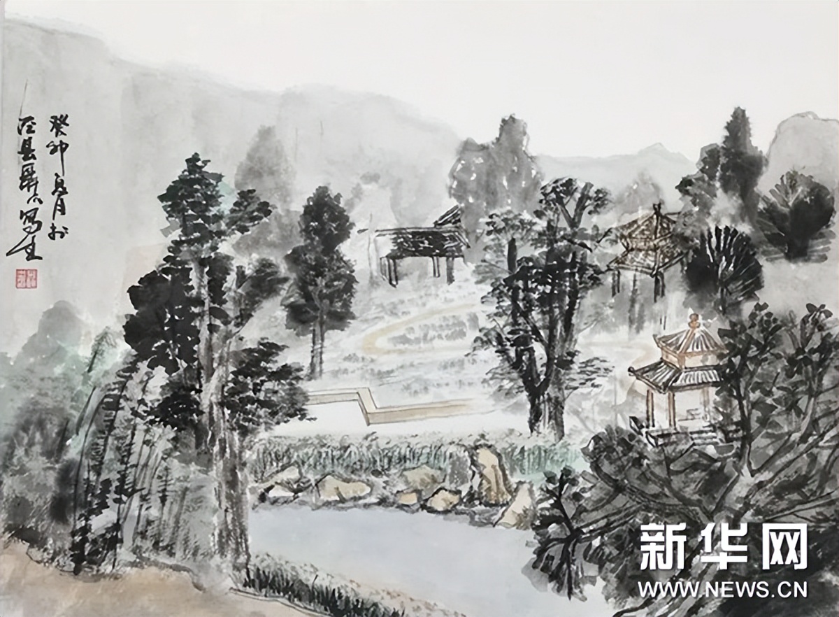 泾县中国山水画,泾县风景写生