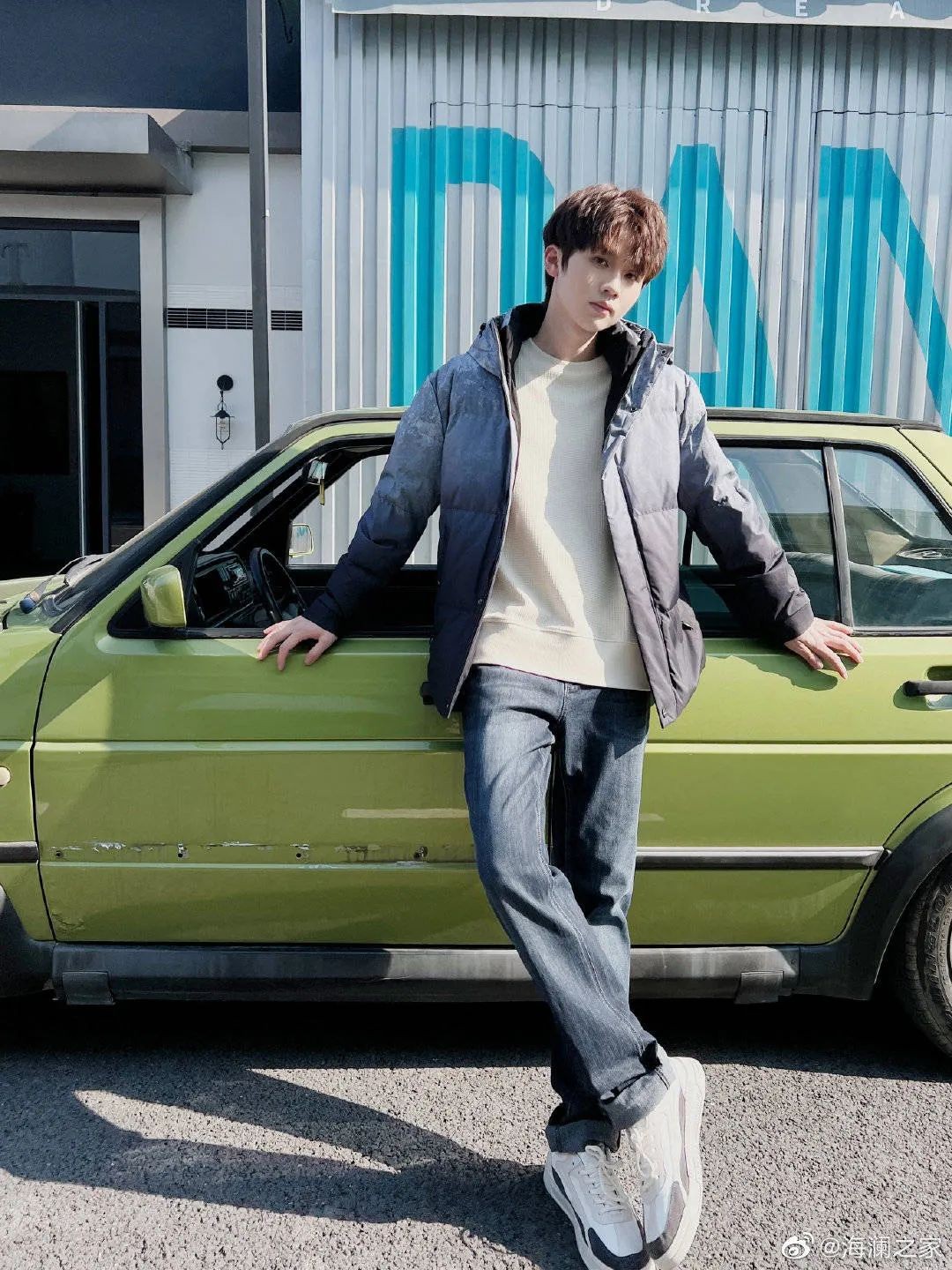 武大靖同款羽绒服海澜之家,海澜之家羽绒服极光系列许魏洲