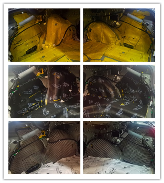 亚洲龙隔音改装案例青岛,大白鲨隔音材料金鲨和银鲨哪个好