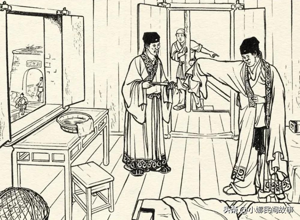 民间故事男子庙里躲雨,民间故事老头躲棺材避雨