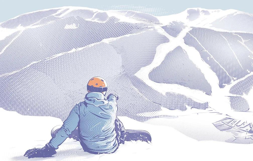 冬奥设计插画,燃情冰雪助力冬奥插画