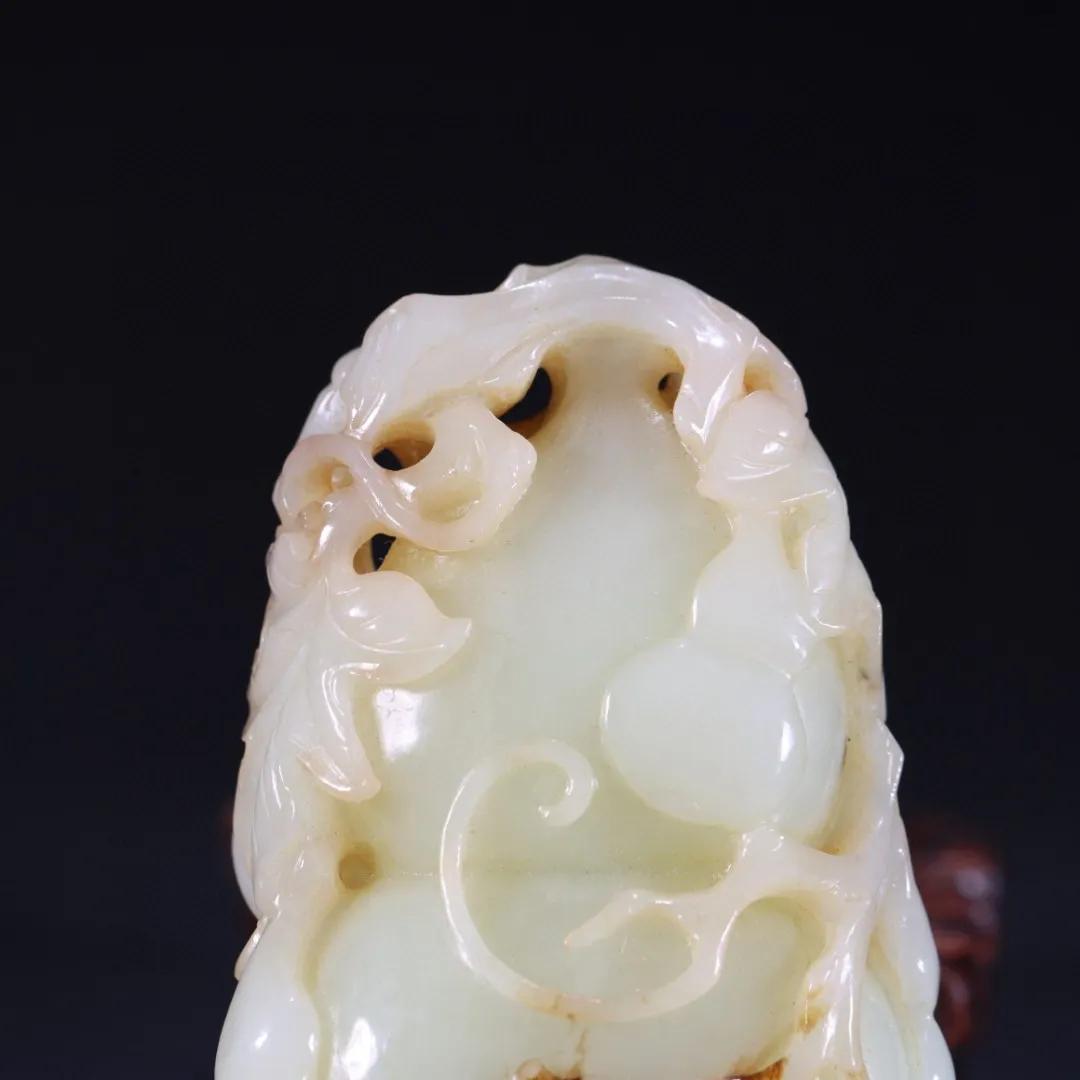 和田玉葫芦福禄双全,葫芦装饰编绳福禄双全