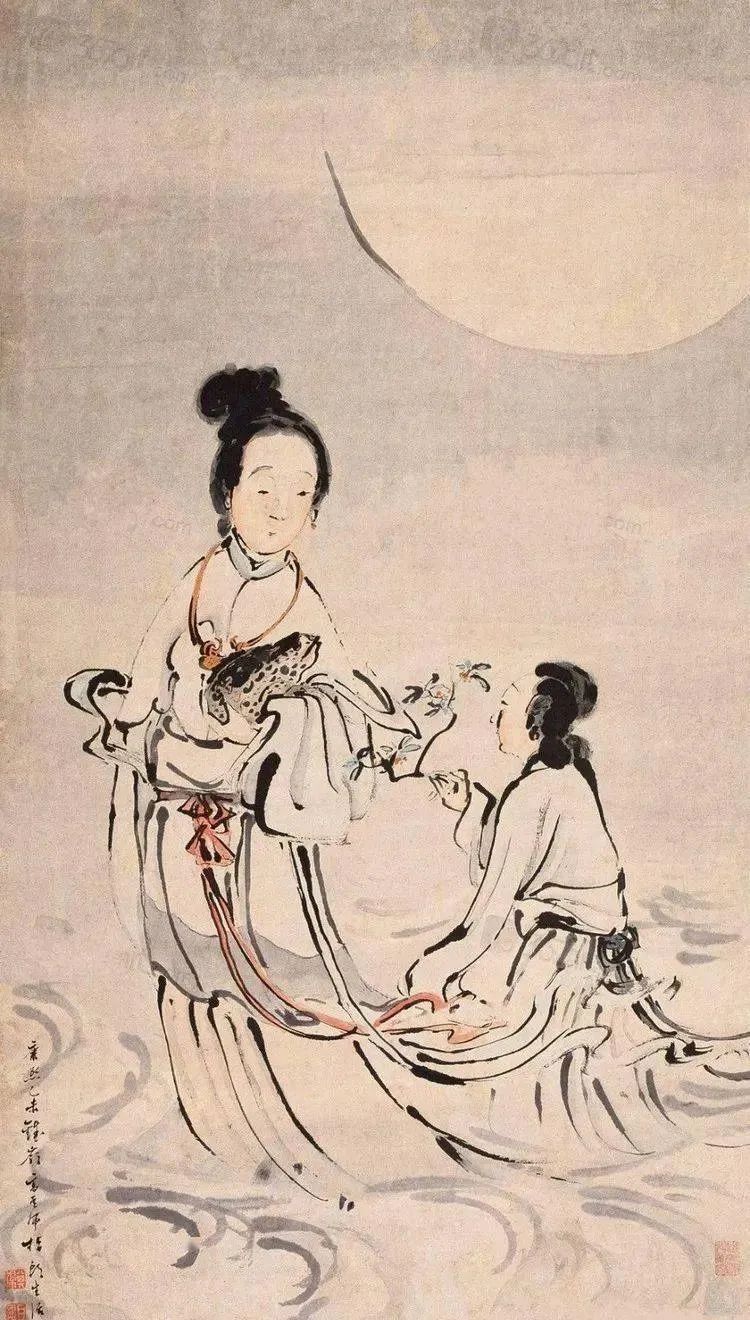 娓呯鏈堝鍙ょ敾,鍙ょ敾涓殑绉嬪ぉ鏅氫笂鍥剧墖