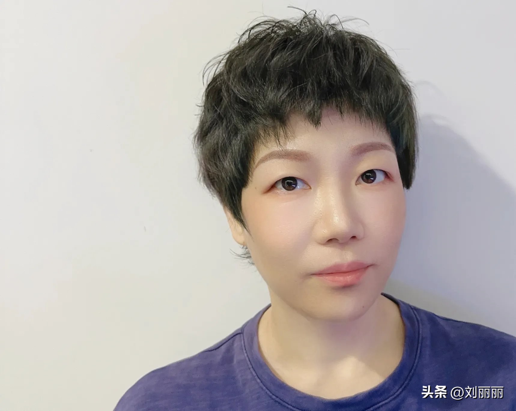 适合菱形脸锁骨纹理烫女免打理,纹理烫短发减龄发型图片