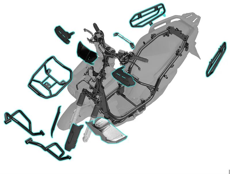 雅马哈bws越野版改装案例,雅马哈bws改海神