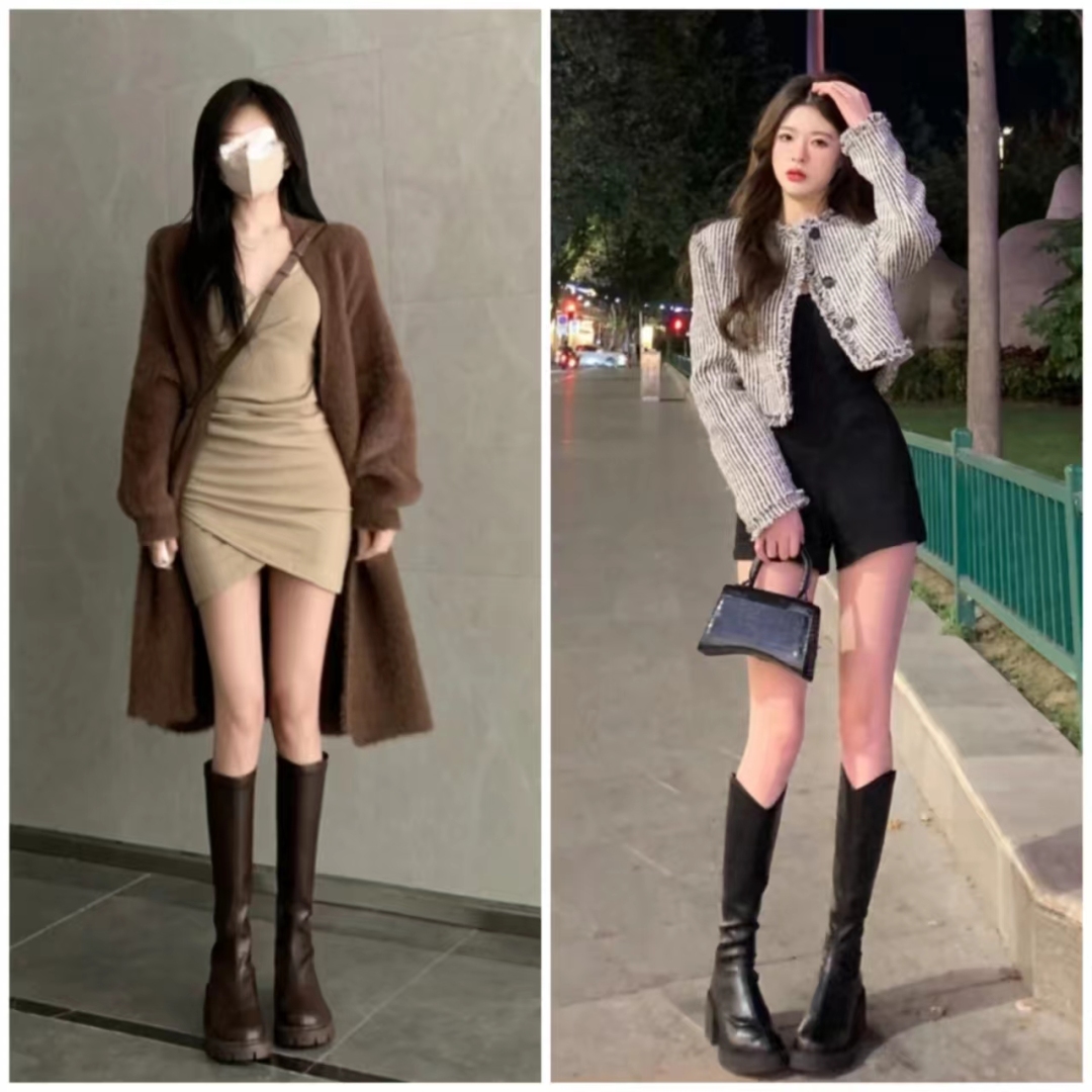 显瘦百搭又好看长筒宽靴,长筒高筒靴显瘦质感好显高