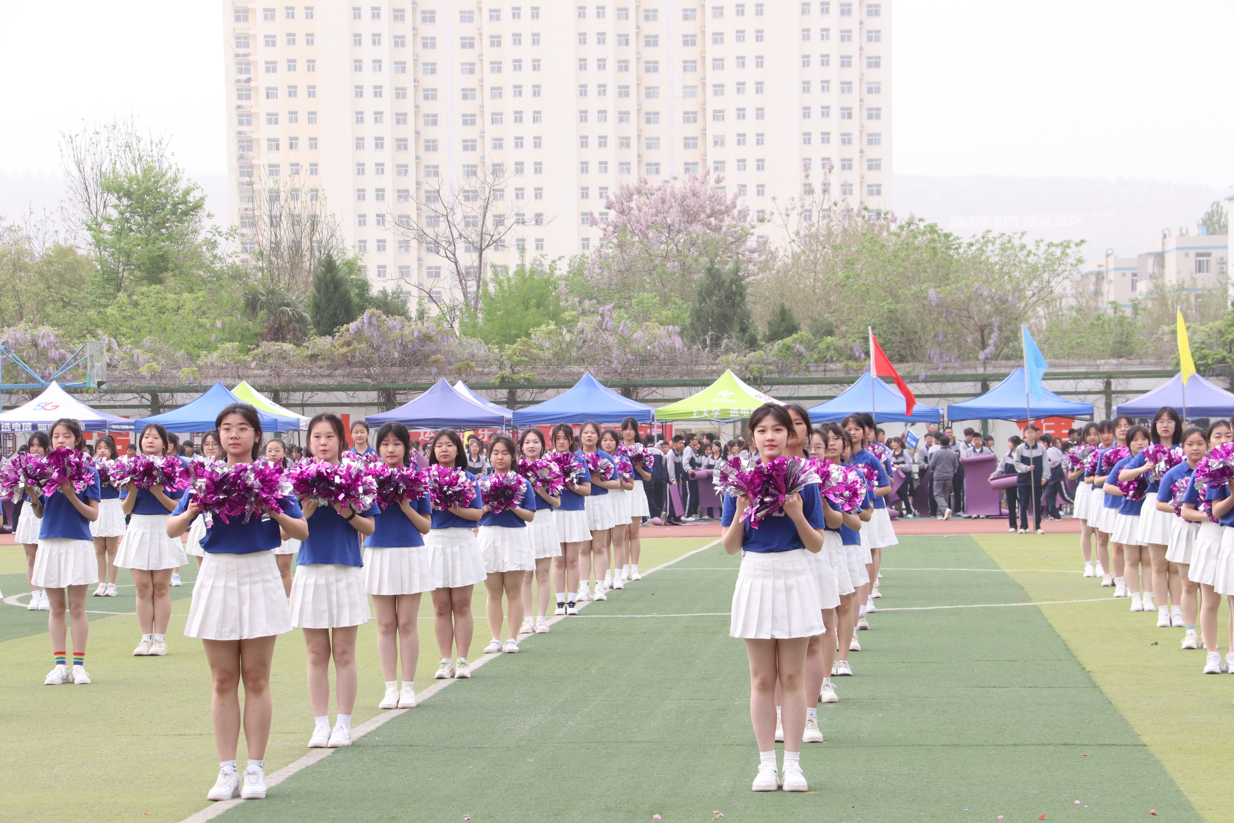 渭南市中学生田径运动会开幕,白马中学第三届田径运动会开幕式