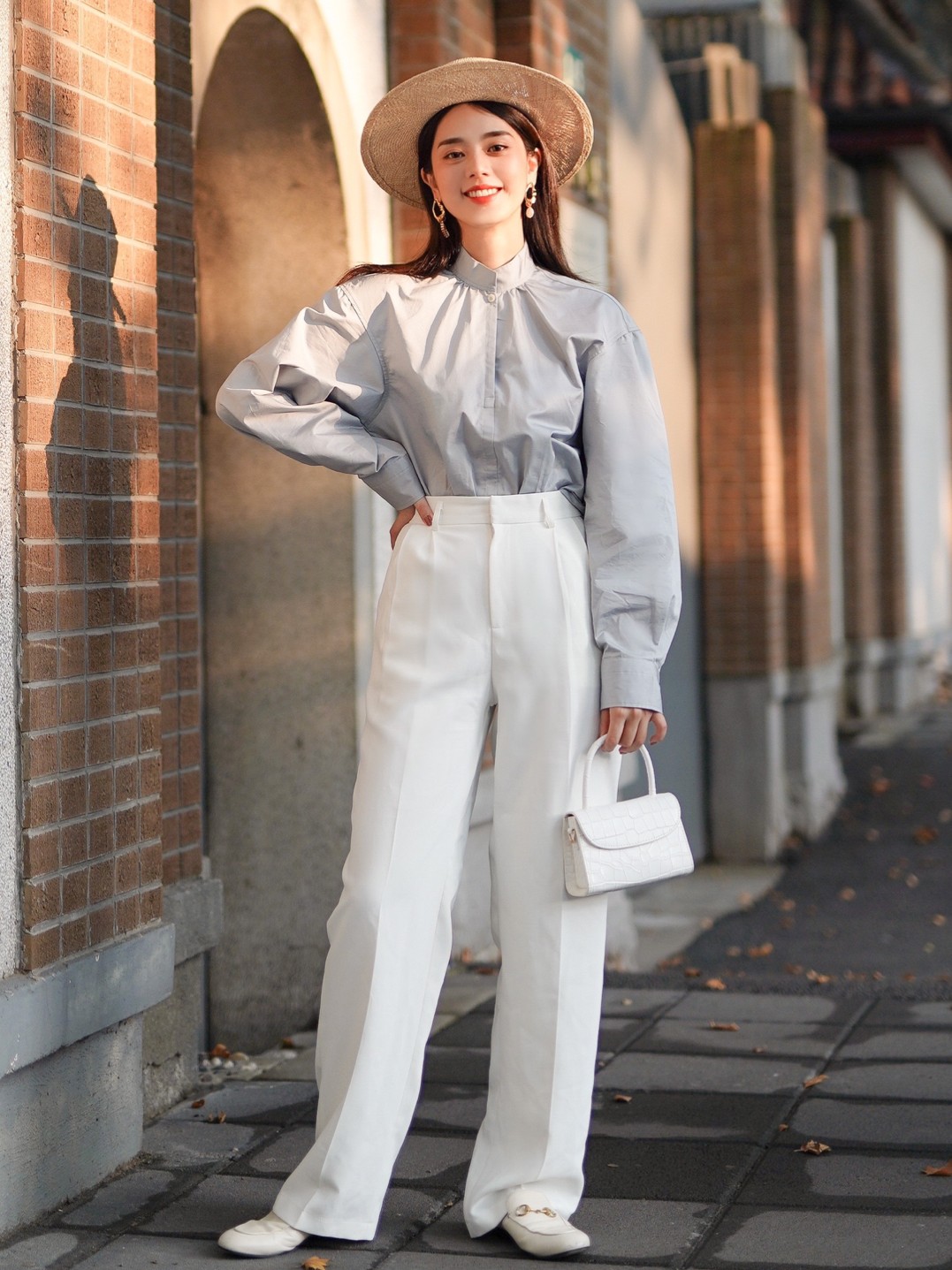 毛衣阔腿裤冬天这样穿才洋气,大毛衣阔腿裤才是秋冬最佳搭配