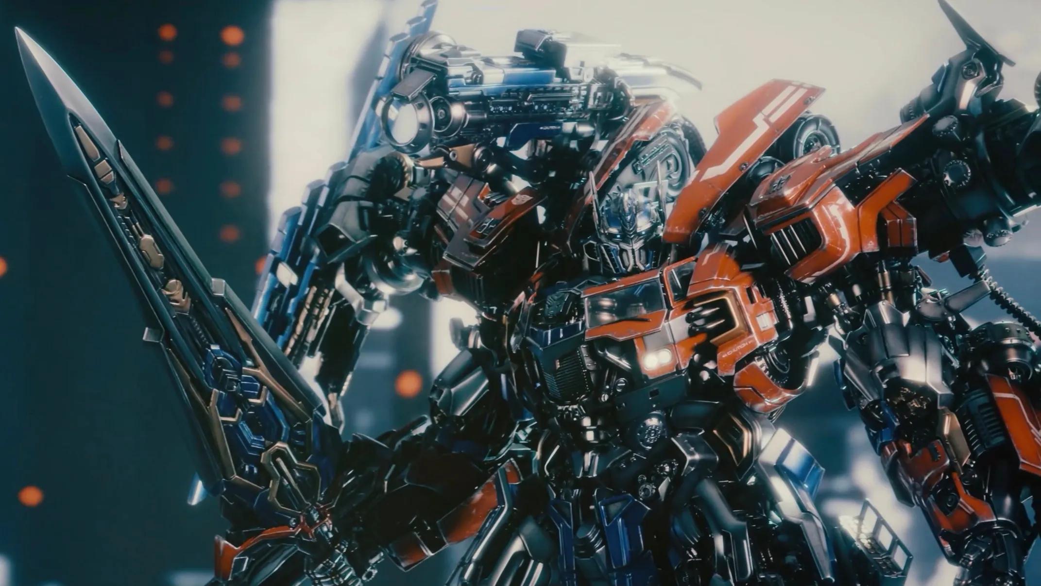 变形金刚雕像1比1,变形金刚1擎天柱雕像开箱视频