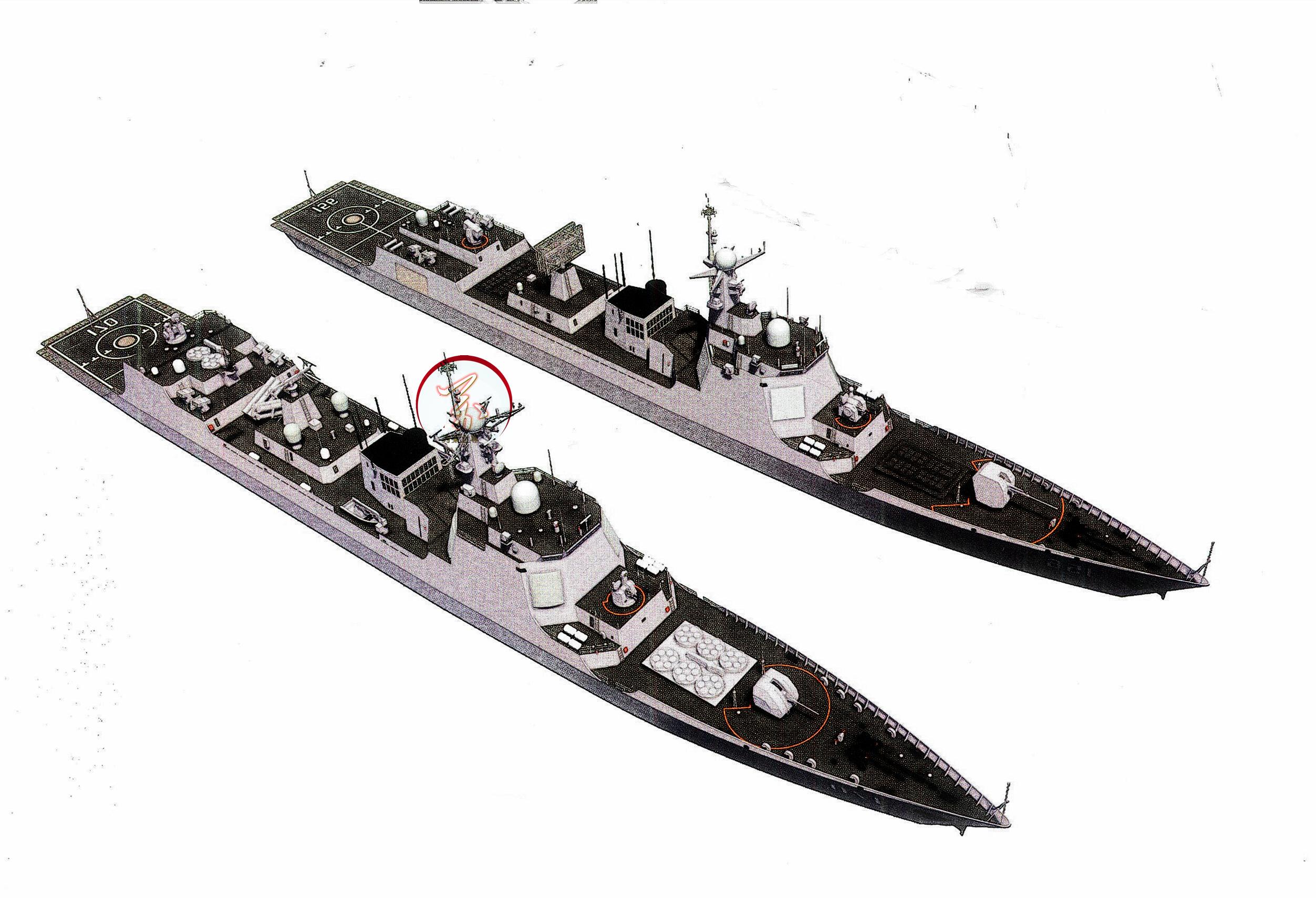 054b护卫舰和052d驱逐舰有什么区别,中国052d与俄罗斯海军