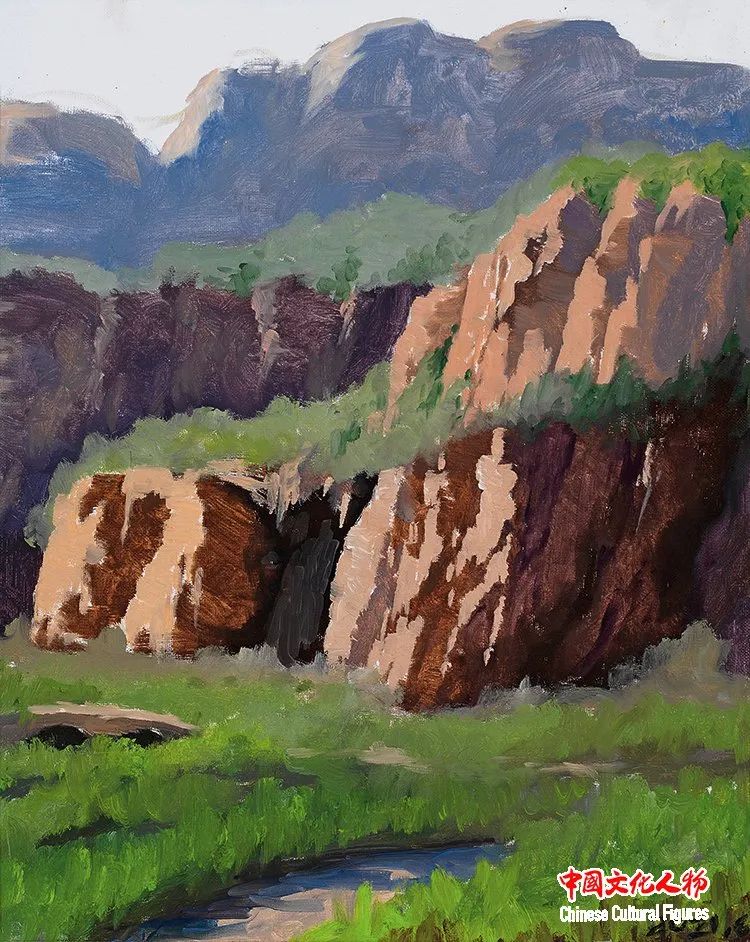韩玉臣太行山写生油画水平,韩玉臣美术展