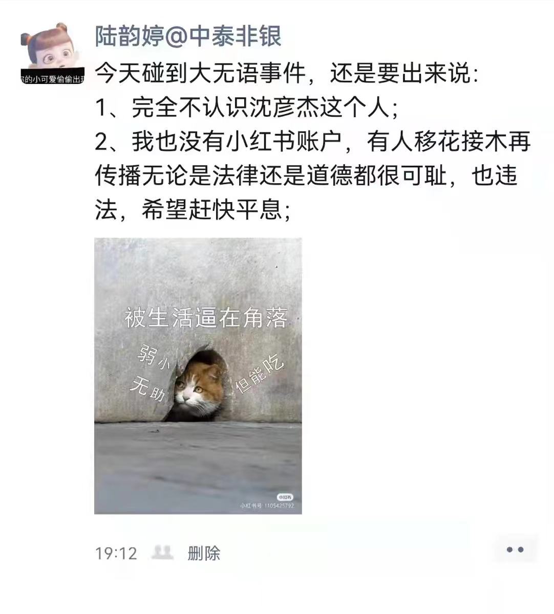 中泰证券陆韵婷辟谣传闻,陆韵婷