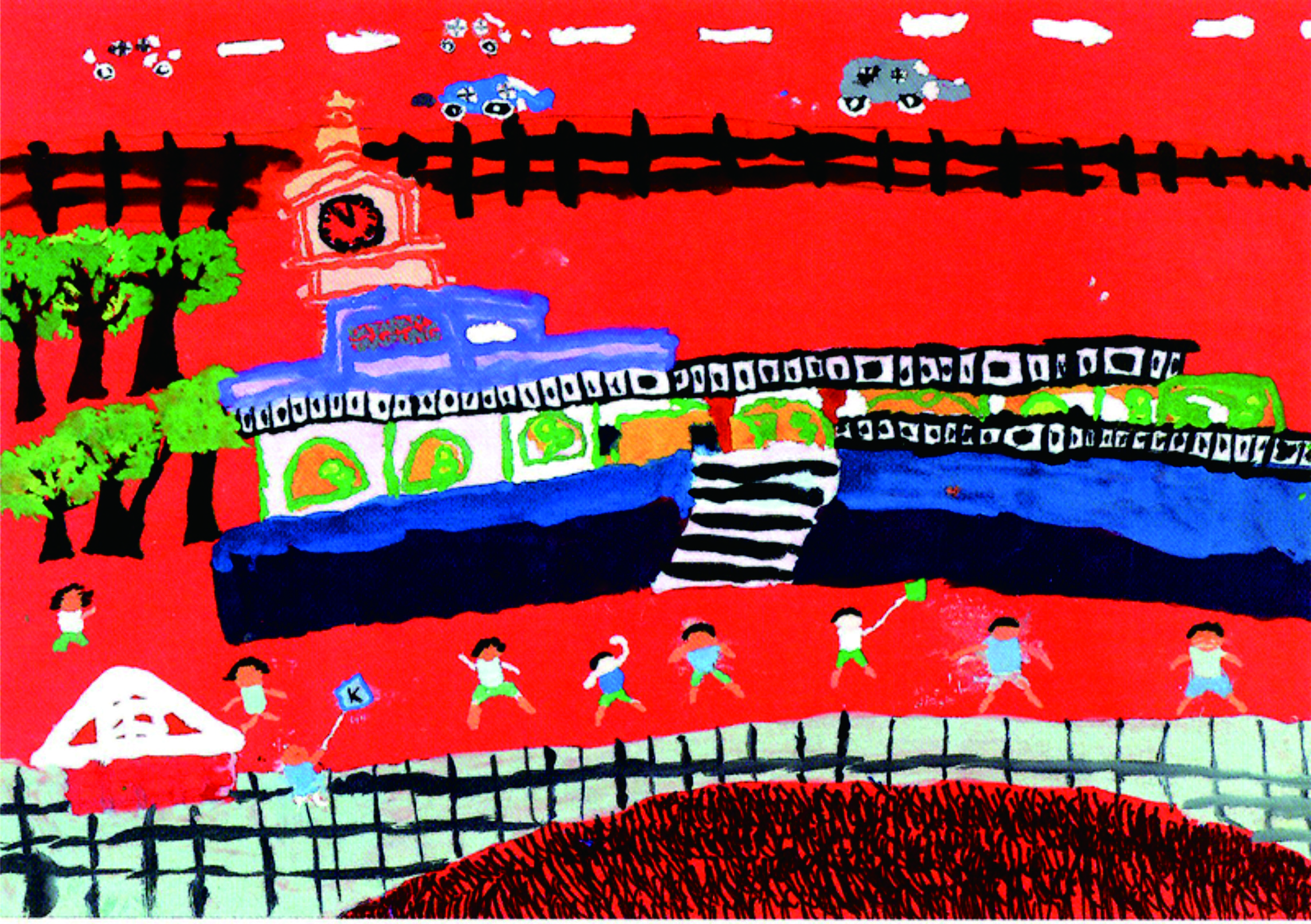 优质儿童画作品欣赏,童心绘世界阳光下成长主题绘画