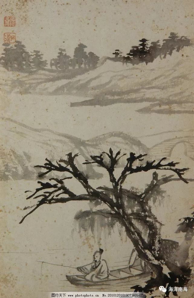 中国古代名画垂钓,古代名画垂钓