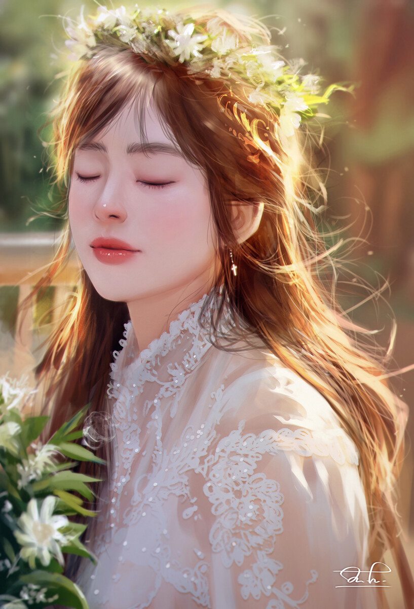 唯美插画头像,自由的头像插画超高清