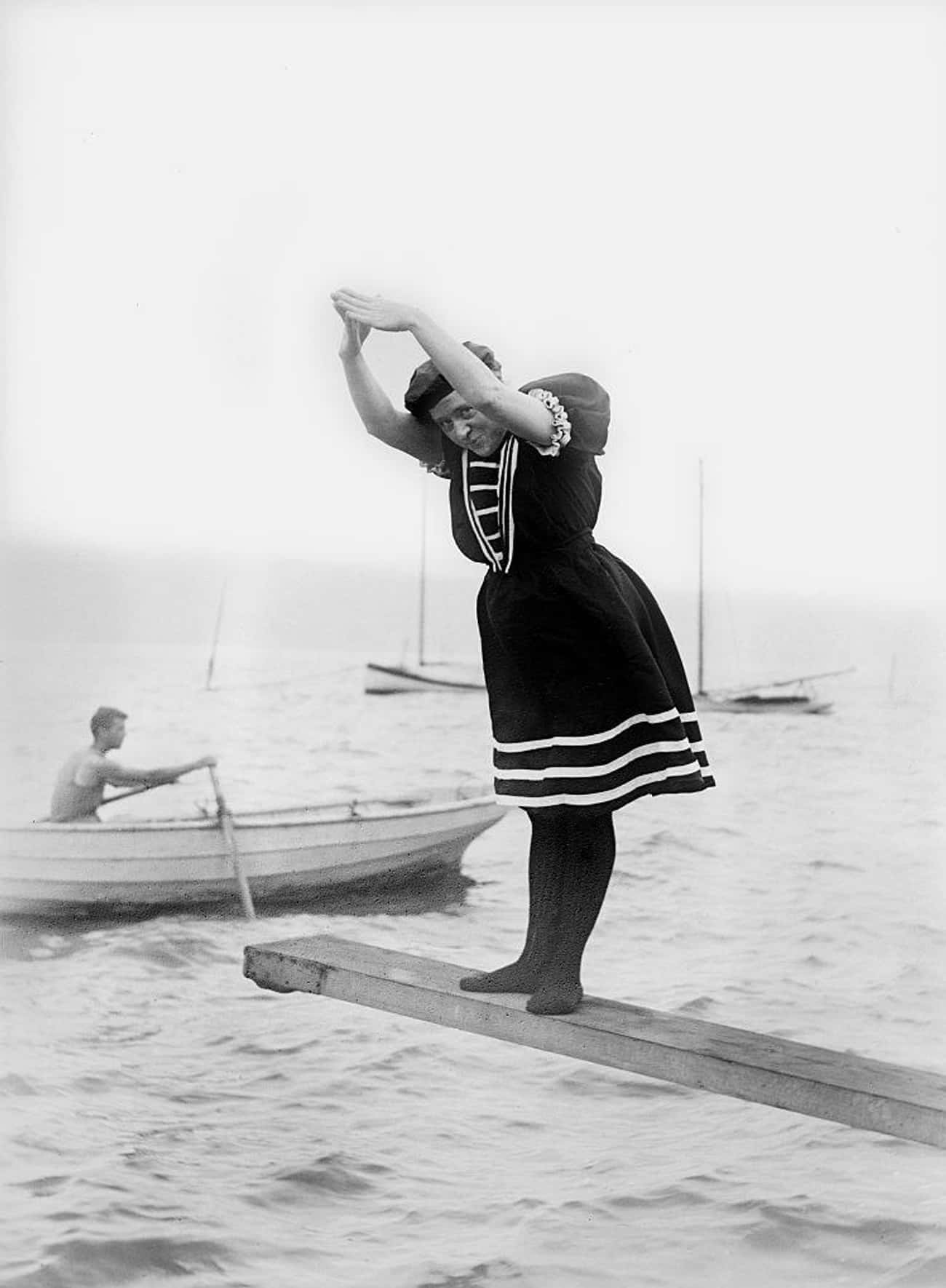 20世纪泳衣老照片,泳衣变化老照片