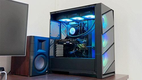 鑫谷御风冰川白机箱,鑫谷昆仑御风机箱安装展示