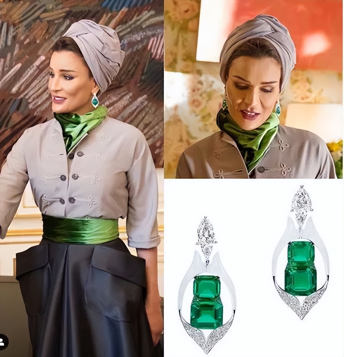 深扒卡塔尔王妃的珠宝盒，竟然发现了温莎公爵夫人的拍卖真品