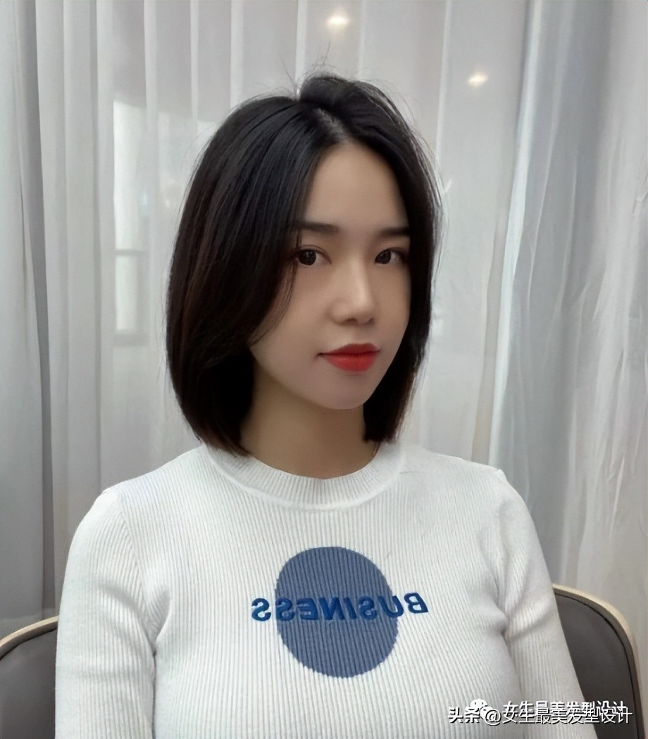 女生又酷又飒齐肩发打理,齐肩短发内扣优雅酷飒发型