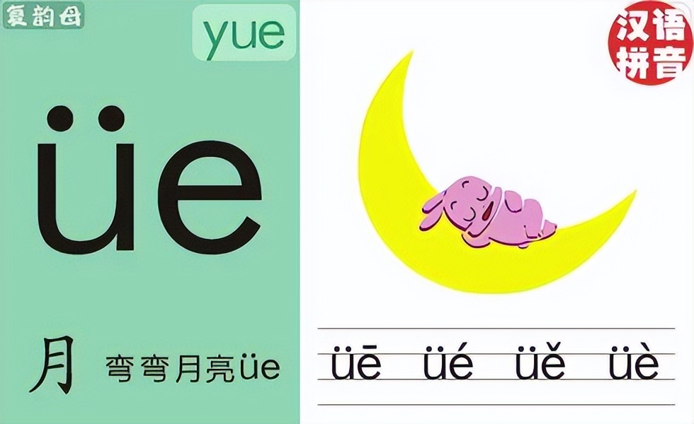 儿童拼音声母韵母整体彩色卡片,小学拼音声母韵母拼读全表