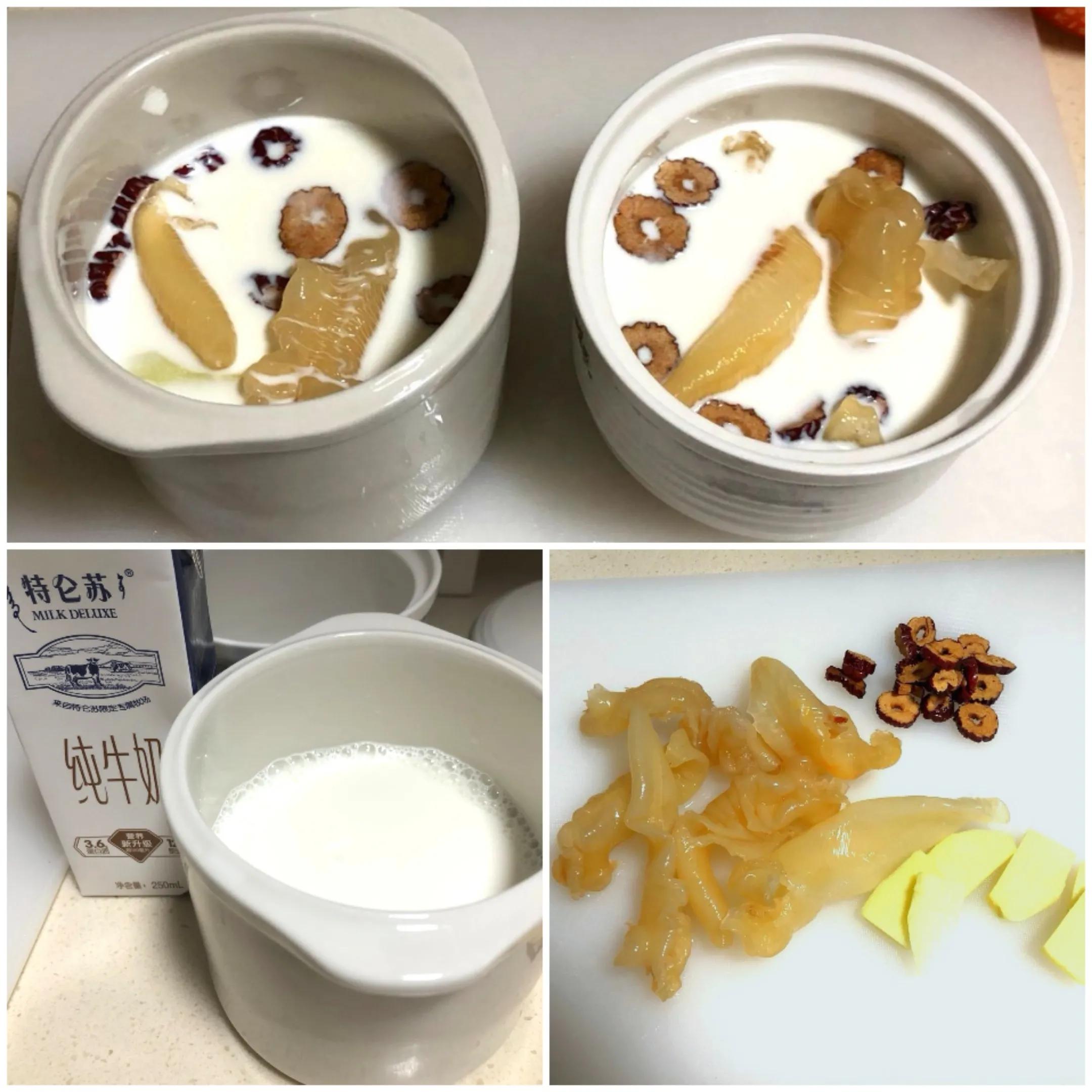 天然骨胶原蛋白花胶炖鲜奶 (骨胶原花胶汤的做法)