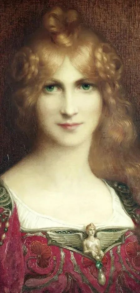 德国绘画风格独特的美女,欧洲艺术绘画女神