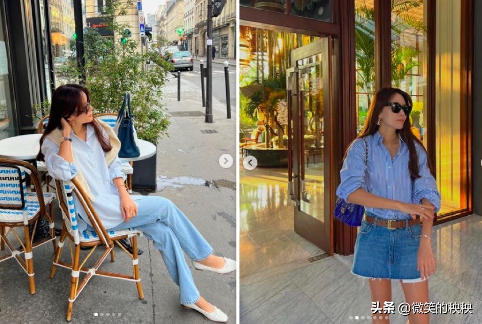 夏天想要衬衫穿的显高又高级,这个夏天穿蓝色衬衫更时髦