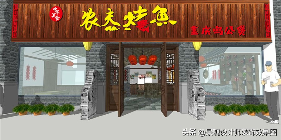 门头门脸装修用什么材质,便利店门头门脸颜色搭配效果图