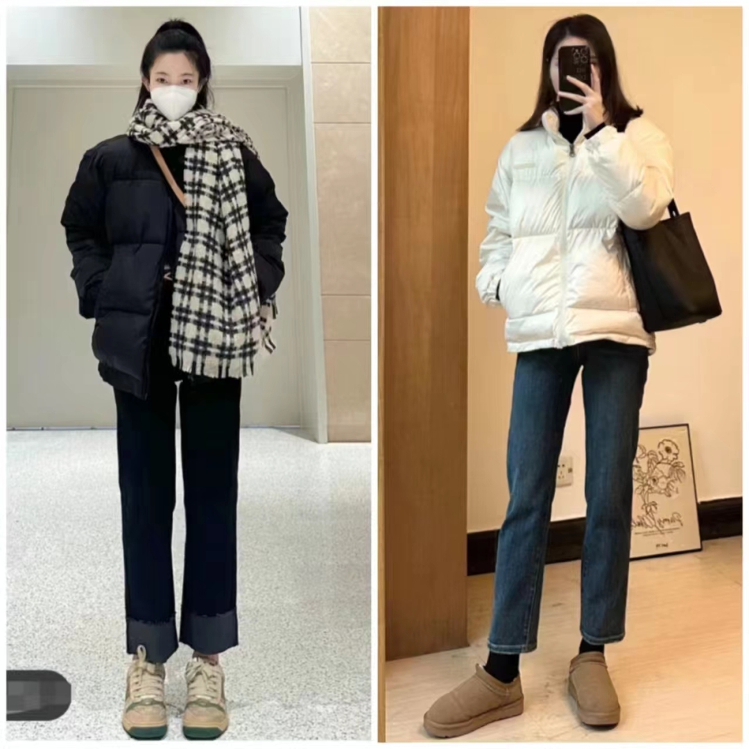 羽绒服搭配什么裤子女孩,女羽绒服和裤子配什么鞋子好看