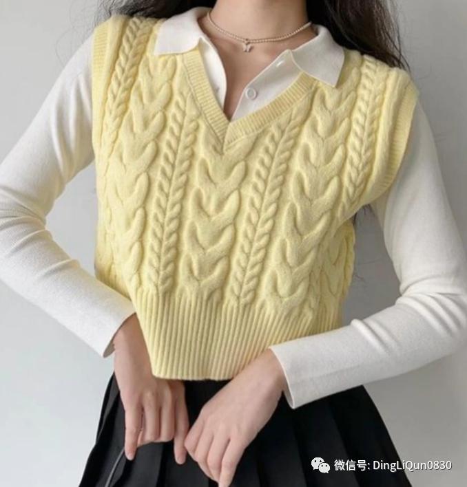 针织背心图片大全女款,针织背心图案大全