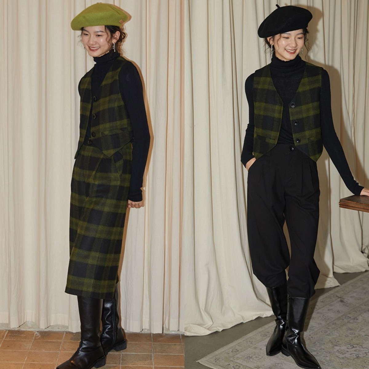 最新马甲穿法,马甲叠穿搭配