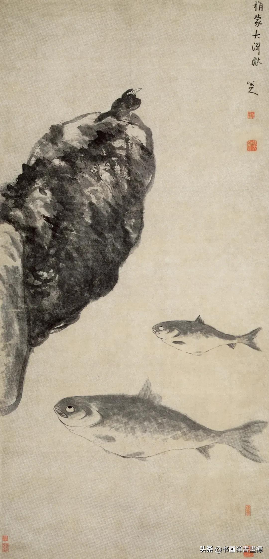 八大山人画山水画,八大山人作品欣赏国画