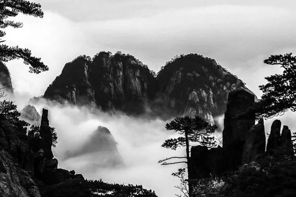 黄山日出自然人文地理摄影,黄山冬雪冬景