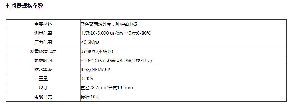 电导传感器的常数,电导传感器型号
