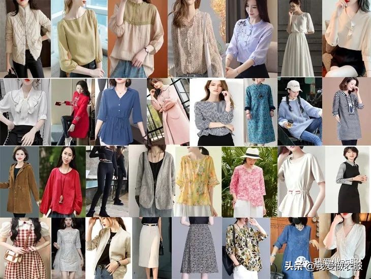 花边领苎麻小衫的裁剪图,偏襟麻料上衣裁剪图分享