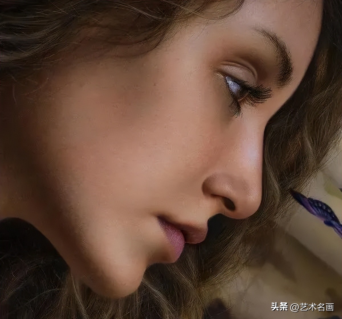 布格罗油画人物高清作品图文,马可格拉西超写实油画图片