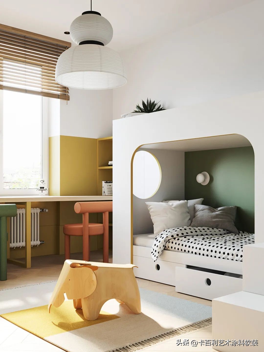 儿童房男孩艺术漆墙面,美式儿童房墙面艺术漆颜色
