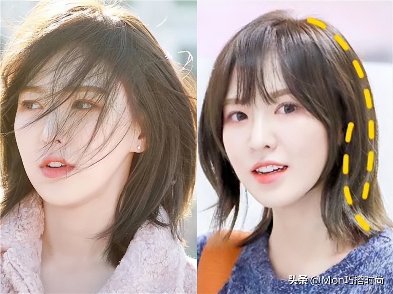 脸小颈短的人适合什么发型,减龄显发量多的齐肩发发型