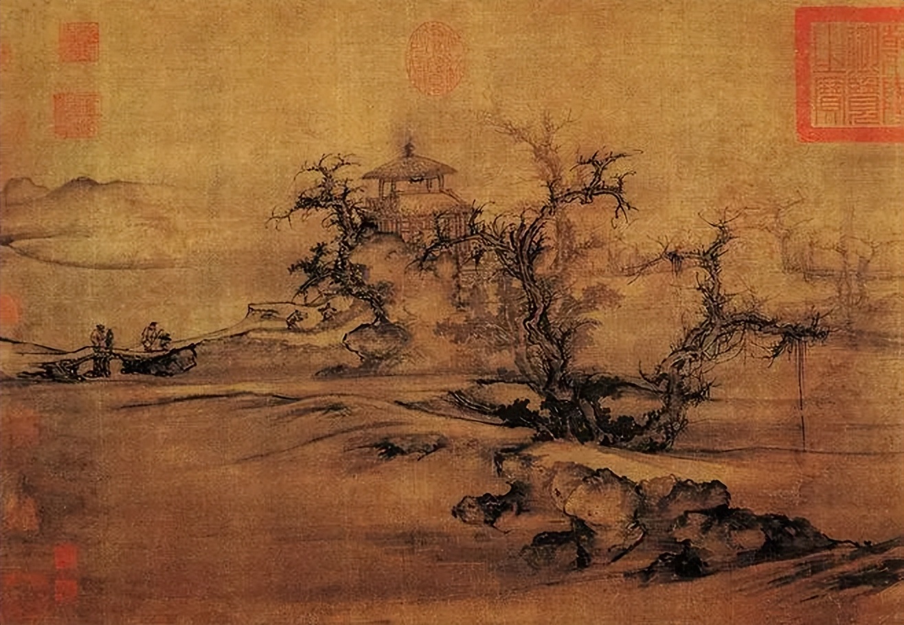 山水画入门临摹作品,山水画入门线条练习