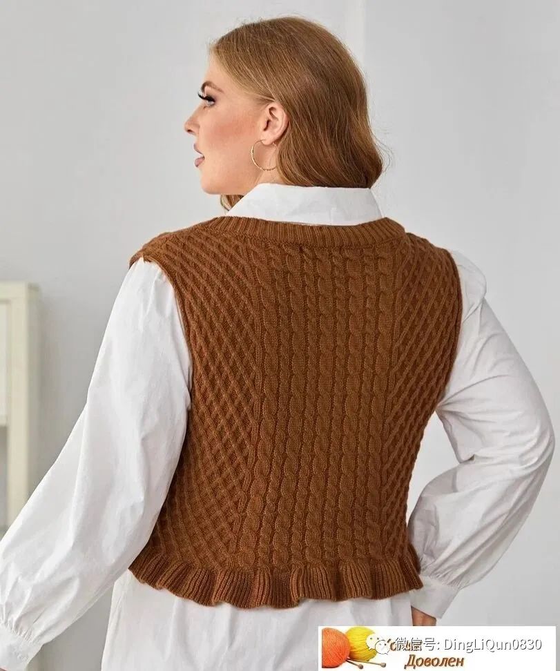 针织夹克无袖怎么搭,针织起来还很大气的三色夹克