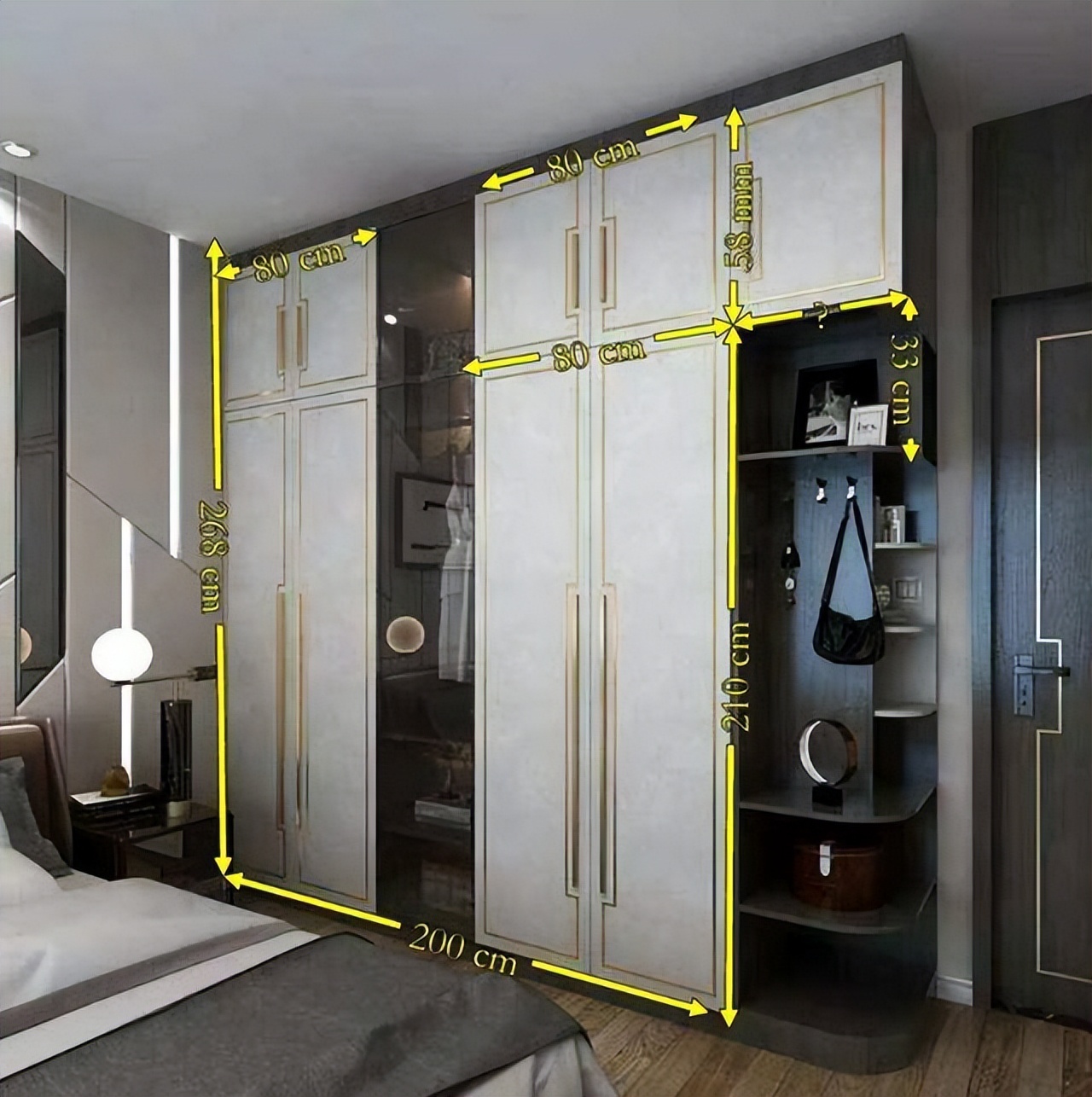 定制衣柜的尺寸一般是多少,各种衣柜定制板材报价