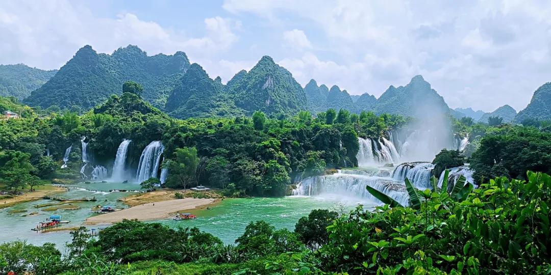 广西德天瀑布回广州沿途景区,德天跨国大瀑布风景区和古龙山