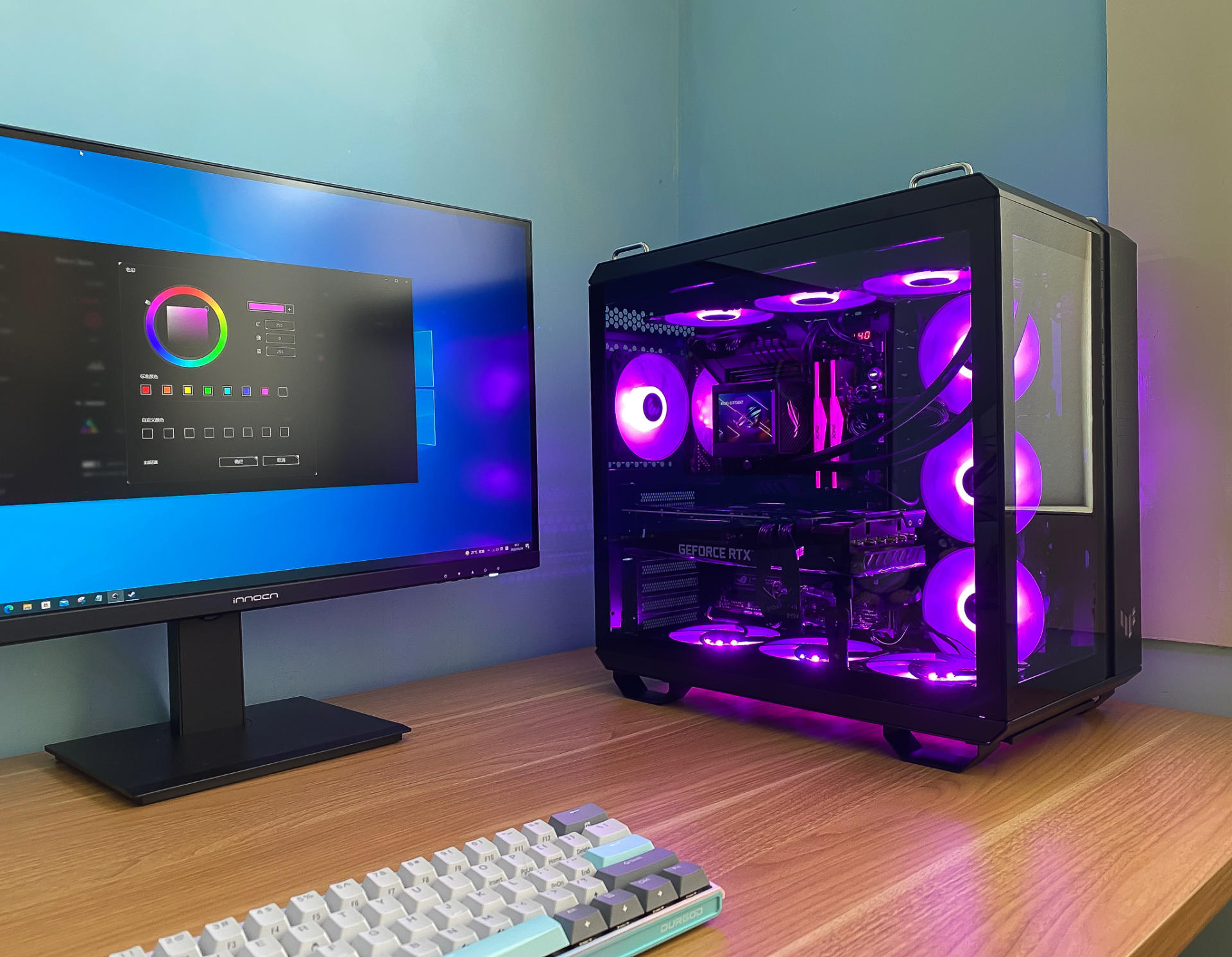 华硕tuf502机箱评测,tuf502弹药库风道布置教程