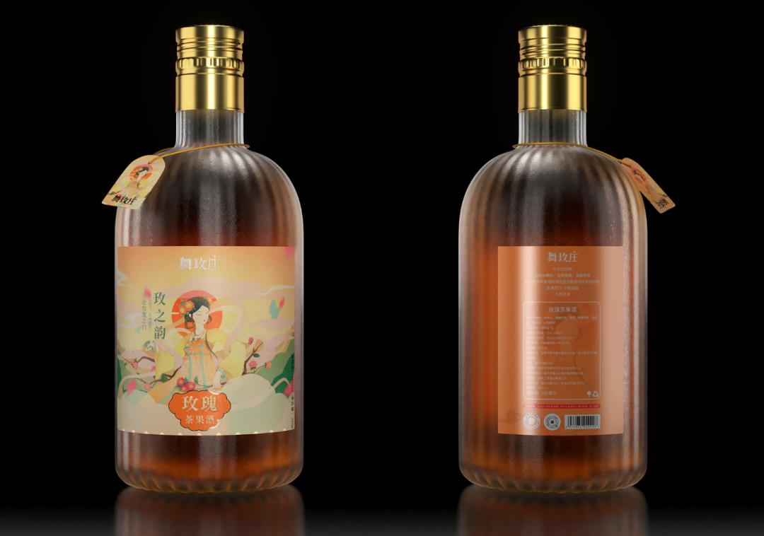 中国风果酒包装,现代风格酒包装