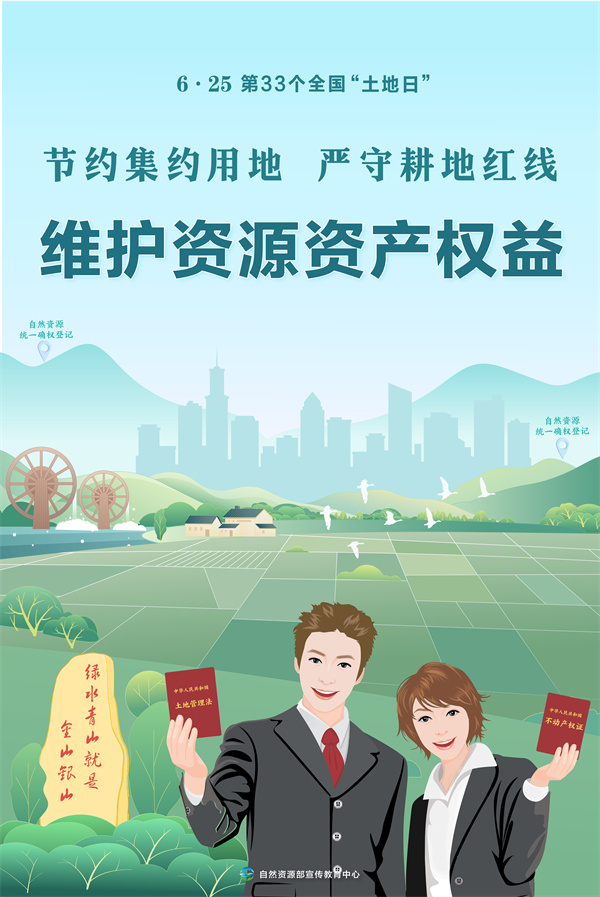 第30个全国土地日宣传图片,自然资源部土地日宣传海报